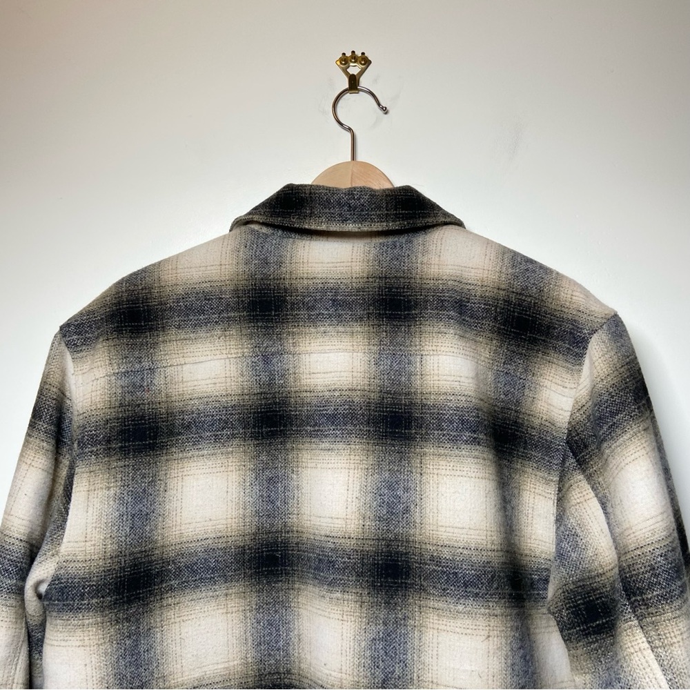 All Saints Lewes Checked Wool Blend Shirt Jacket - Picture 7 of 11